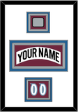 Colorado Nameplate, Number (Shoulder) & Stanley Cup Finals Patch - Home White (1999-2001) - Triple Mat 4