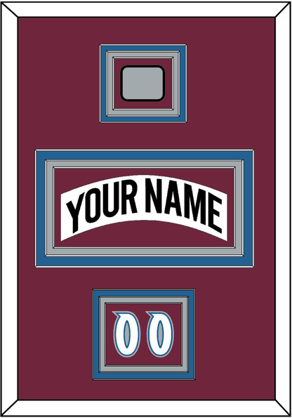 Colorado Nameplate, Number (Shoulder) & Stanley Cup Finals Patch - Home White (1999-2001) - Premier Tier 5