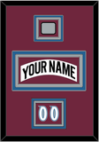 Colorado Nameplate, Number (Shoulder) & Stanley Cup Champions Patch - Home White (1999-2001) - Triple Mat 2