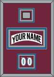 Colorado Nameplate, Number (Shoulder) & Stanley Cup Finals Patch - Home White (1999-2001) - Triple Mat 5