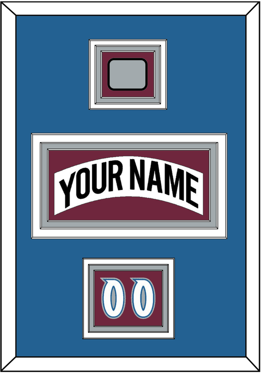 Colorado Nameplate, Number (Shoulder) & Stanley Cup Finals Patch - Home White (1999-2001) - Premier Tier 6