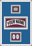 Colorado Nameplate, Number (Shoulder) & Stanley Cup Champions Patch - Home White (1999-2001) - Triple Mat 3