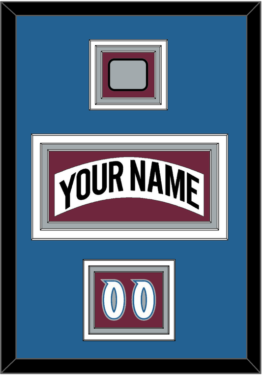 Colorado Nameplate, Number (Shoulder) & Stanley Cup Champions Patch - Home White (1999-2001) - Premier Tier 3