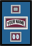 Colorado Nameplate, Number (Shoulder) & Stanley Cup Champions Patch - Home White (1999-2001) - Triple Mat 3