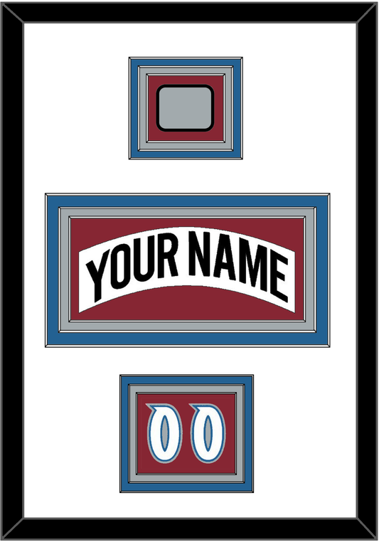 Colorado Nameplate, Number (Shoulder) & Stanley Cup Finals Patch - Home White (1995-1996) - Premier Tier 4