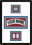 Colorado Nameplate, Number (Shoulder) & Stanley Cup Finals Patch - Home White (1995-1996) - Triple Mat 4
