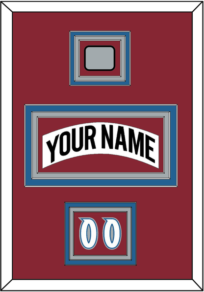 Colorado Nameplate, Number (Shoulder) & Stanley Cup Finals Patch - Home White (1995-1996) - Premier Tier 5