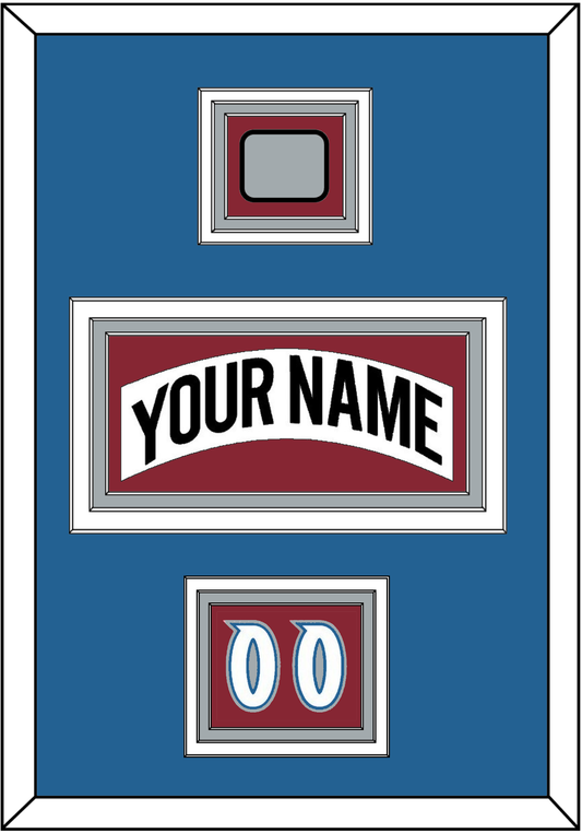 Colorado Nameplate, Number (Shoulder) & Stanley Cup Finals Patch - Home White (1995-1996) - Premier Tier 6