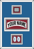 Colorado Nameplate, Number (Shoulder) & Stanley Cup Finals Patch - Home White (1995-1996) - Triple Mat 6