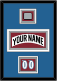 Colorado Nameplate, Number (Shoulder) & Stanley Cup Finals Patch - Home White (1995-1996) - Triple Mat 6