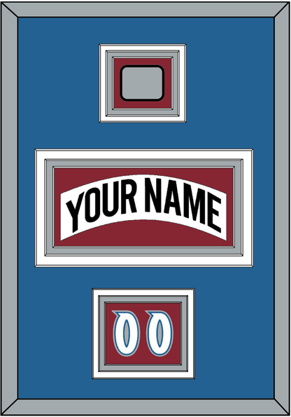 Colorado Nameplate, Number (Shoulder) & Stanley Cup Finals Patch - Home White (1995-1996) - Premier Tier 6