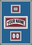 Colorado Nameplate, Number (Shoulder) & Stanley Cup Finals Patch - Home White (1995-1996) - Triple Mat 6
