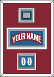 Colorado Nameplate, Number (Shoulder) & Stanley Cup Finals Patch - Road Burgundy (1995-1996) - Triple Mat 5