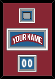 Colorado Nameplate, Number (Shoulder) & Stanley Cup Finals Patch - Road Burgundy (1995-1996) - Triple Mat 5