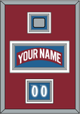 Colorado Nameplate, Number (Shoulder) & Stanley Cup Finals Patch - Road Burgundy (1995-1996) - Triple Mat 5