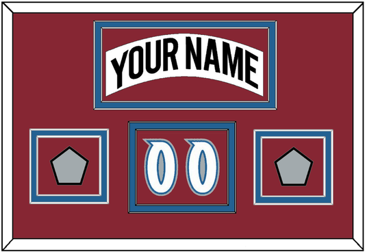 Colorado Nameplate, Number (Shoulder) & 2 Stanley Cup Finals Patches - Home White (1995-1996) - Signature Tier 4