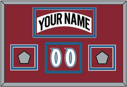 Colorado Nameplate, Number (Shoulder) & 2 Stanley Cup Finals Patches - Home White (1995-1996) - Signature Tier 4