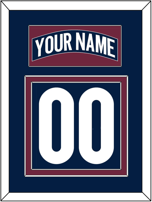 Colorado Nameplate & Number (Back) - Alternate Navy - Signature Tier 2