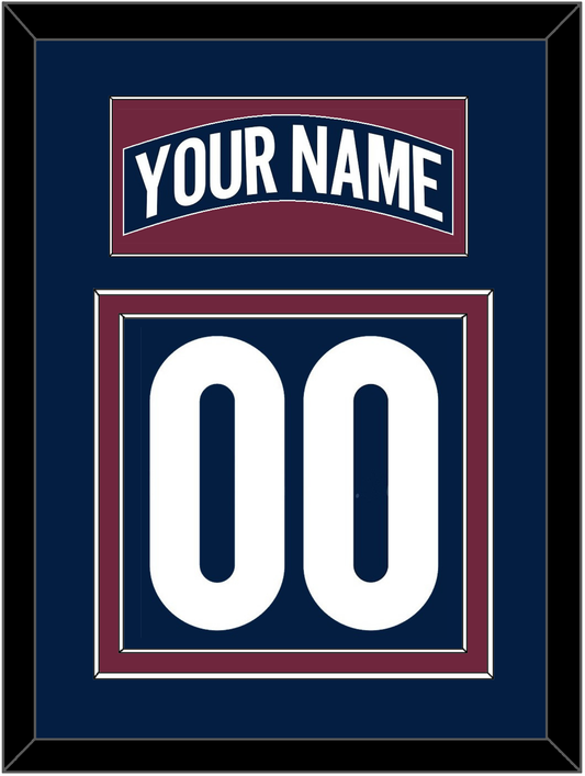 Colorado Nameplate & Number (Back) - Alternate Navy - Signature Tier 2