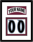Colorado Nameplate & Number (Back) - Home White (1999-2001) - Double Mat 1