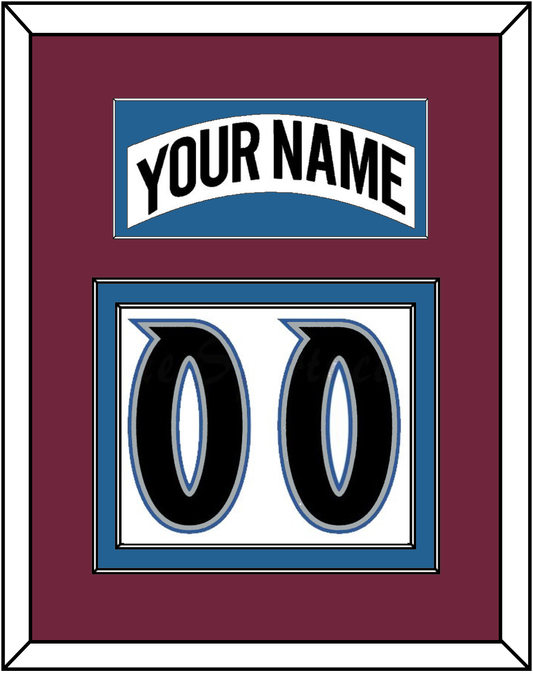 Colorado Nameplate & Number (Back) - Home White (1999-2001) - Signature Tier 2