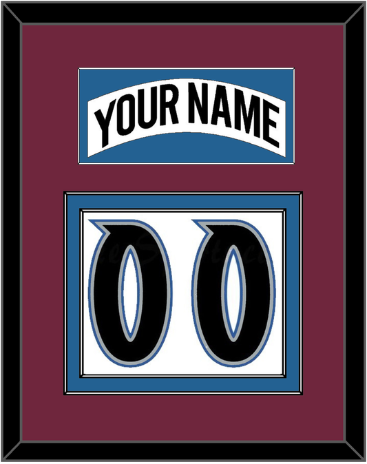 Colorado Nameplate & Number (Back) - Home White (1999-2001) - Signature Tier 2