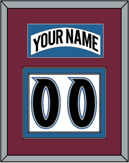 Colorado Nameplate & Number (Back) - Home White (1999-2001) - Signature Tier 2