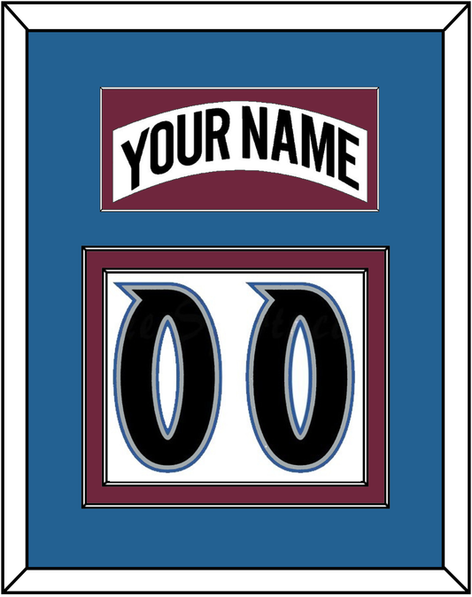 Colorado Nameplate & Number (Back) - Home White (1999-2001) - Signature Tier 3