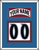 Colorado Nameplate & Number (Back) - Home White (1999-2001) - Double Mat 3
