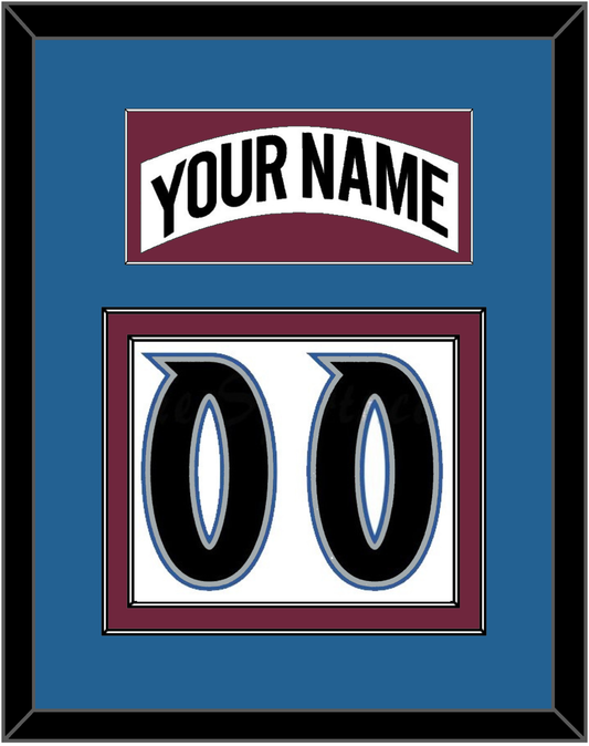 Colorado Nameplate & Number (Back) - Home White (1999-2001) - Signature Tier 3