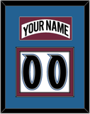 Colorado Nameplate & Number (Back) - Home White (1999-2001) - Double Mat 3