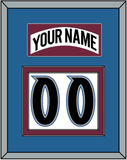 Colorado Nameplate & Number (Back) - Home White (1999-2001) - Double Mat 3
