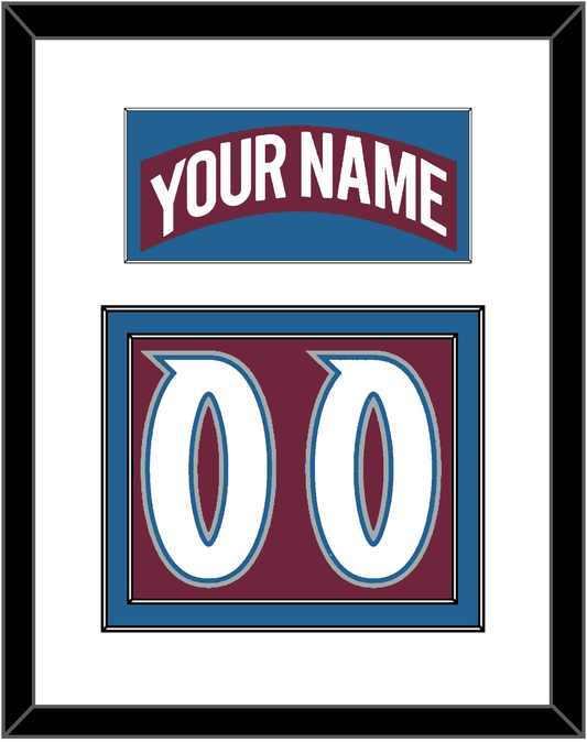 Colorado Nameplate & Number (Back) - Road Burgundy (1999-2001) - Signature Tier 1