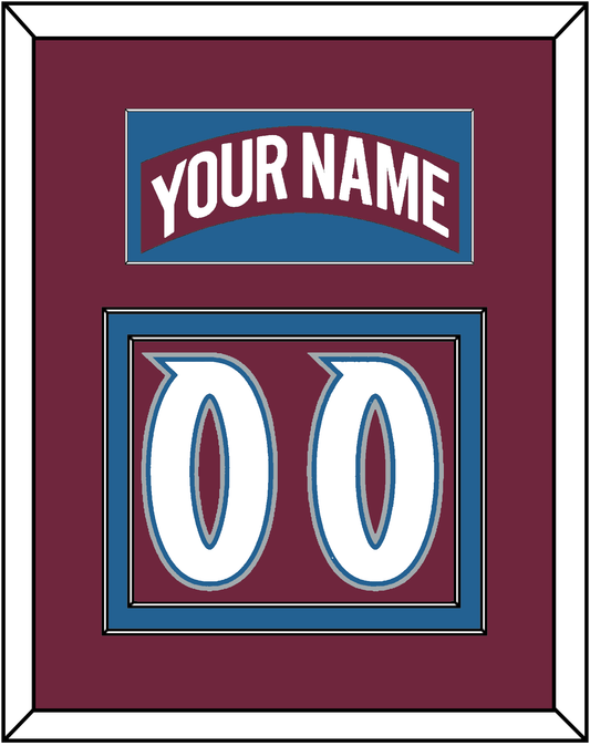 Colorado Nameplate & Number (Back) - Road Burgundy (1999-2001) - Signature Tier 2