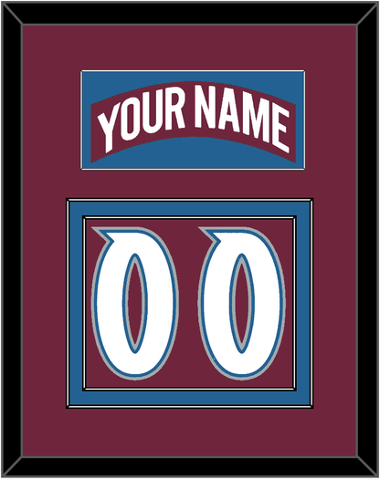 Colorado Nameplate & Number (Back) - Road Burgundy (1999-2001) - Signature Tier 2
