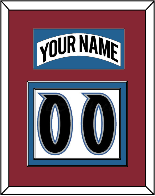 Colorado Nameplate & Number (Back) - Home White (1995-1996) - Signature Tier 2
