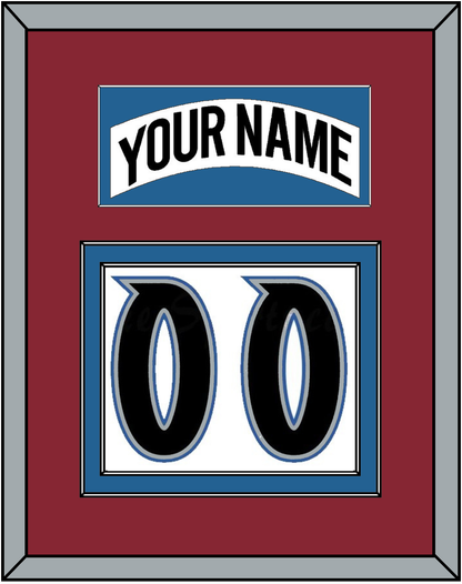 Colorado Nameplate & Number (Back) - Home White (1995-1996) - Signature Tier 2