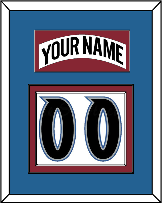 Colorado Nameplate & Number (Back) - Home White (1995-1996) - Signature Tier 3