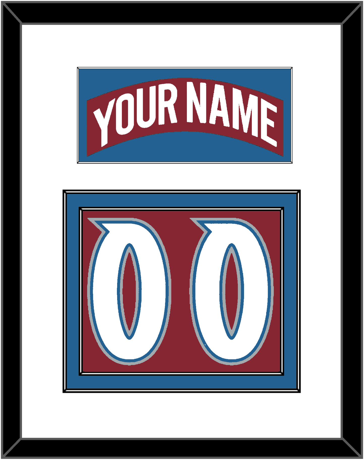 Colorado Nameplate & Number (Back) - Road Burgundy (1995-1996) - Signature Tier 1