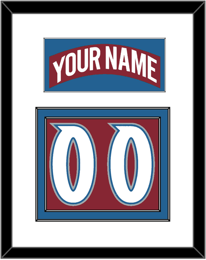 Colorado Nameplate & Number (Back) - Road Burgundy (1995-1996) - Signature Tier 1