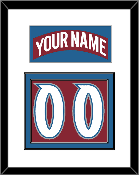 Colorado Nameplate & Number (Back) - Road Burgundy (1995-1996) - Signature Tier 1