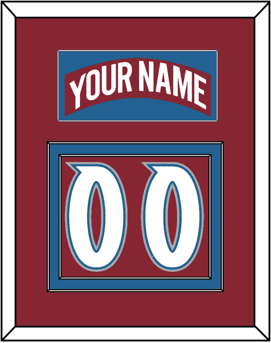 Colorado Nameplate & Number (Back) - Road Burgundy (1995-1996) - Signature Tier 2
