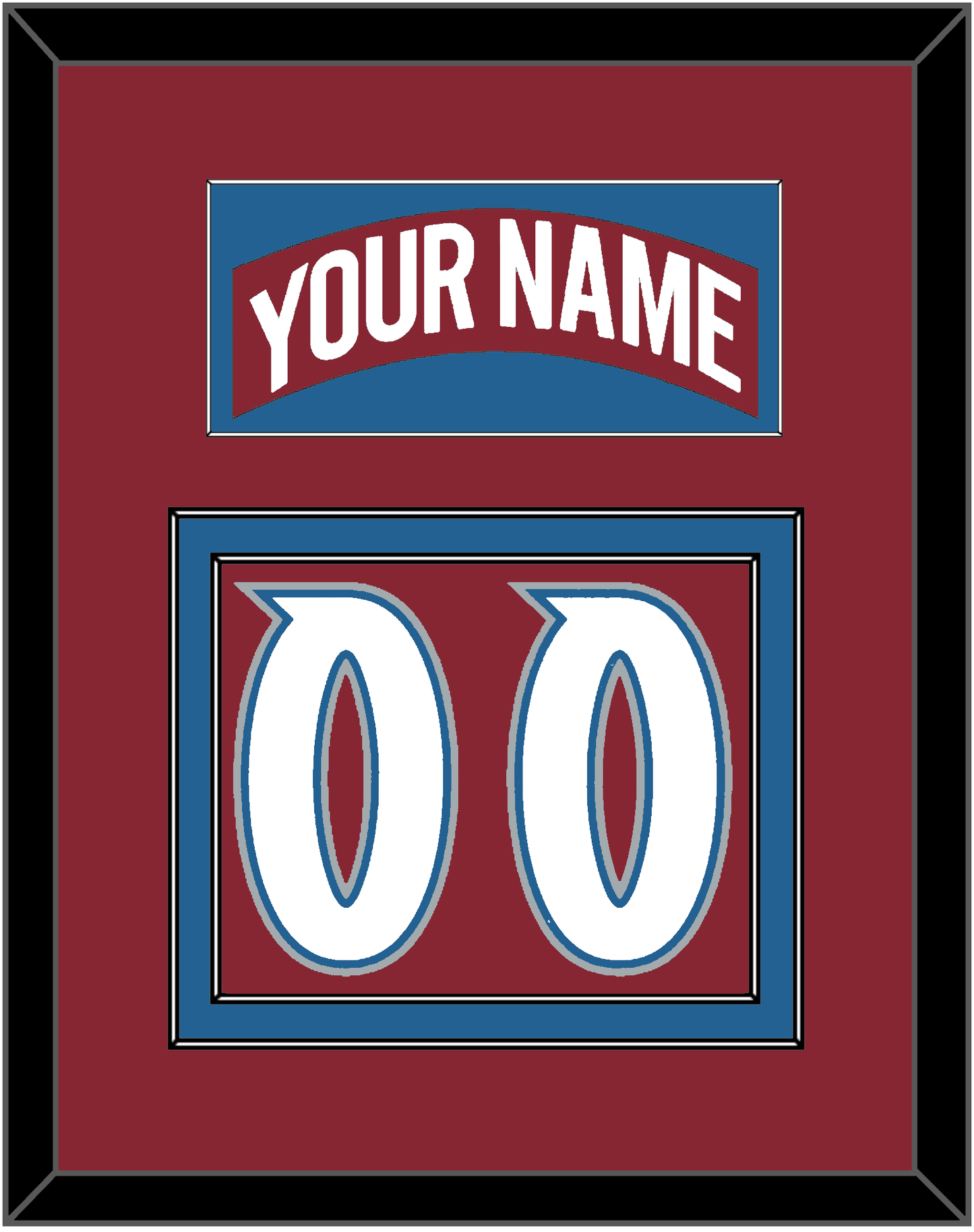 Colorado Nameplate & Number (Back) - Road Burgundy (1995-1996) - Signature Tier 2