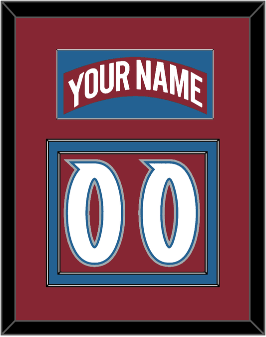 Colorado Nameplate & Number (Back) - Road Burgundy (1995-1996) - Signature Tier 2