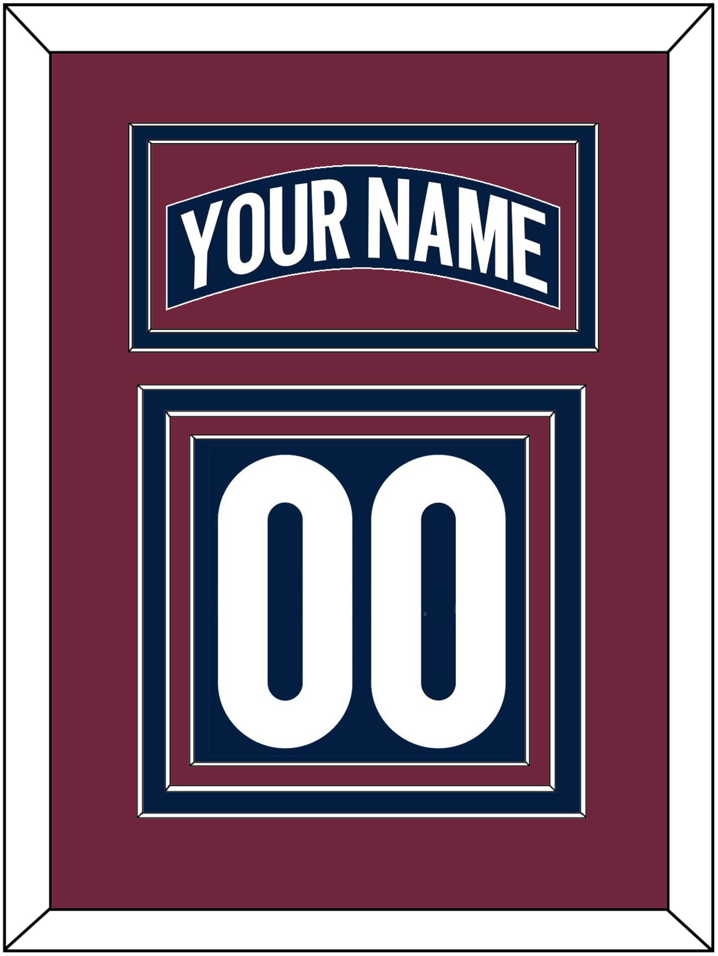 Colorado Nameplate & Number (Back) - Alternate Navy - Premier Tier 3