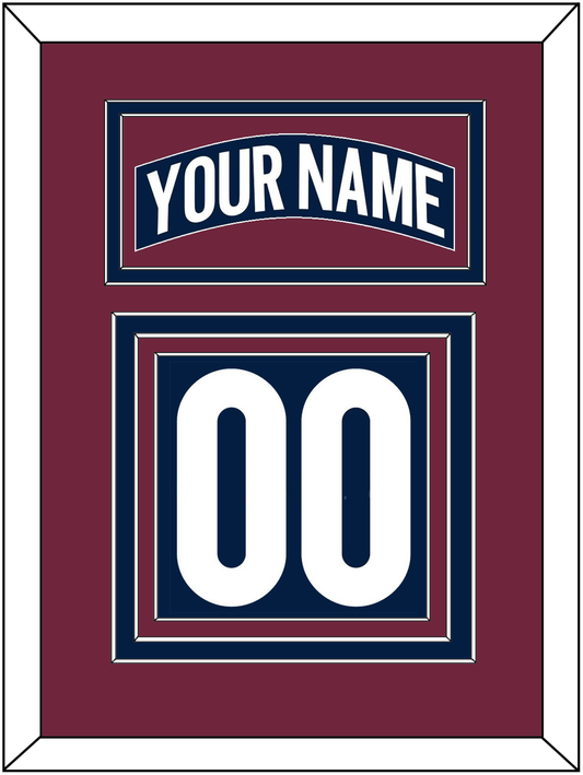 Colorado Nameplate & Number (Back) - Alternate Navy - Premier Tier 3