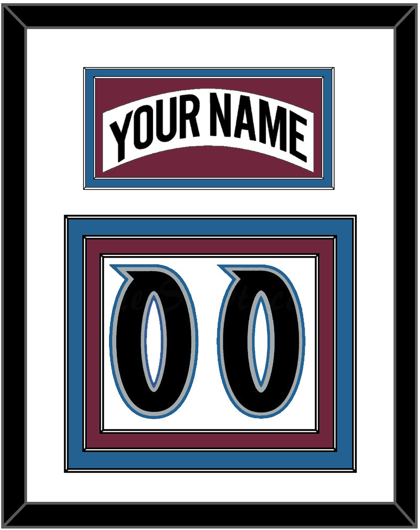 Colorado Nameplate & Number (Back) - Home White (1999-2001) - Premier Tier 1