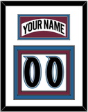 Colorado Nameplate & Number (Back) - Home White (1999-2001) - Triple Mat 1