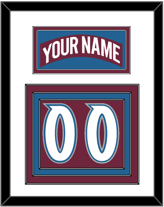 Colorado Nameplate & Number (Back) - Road Burgundy (1999-2001) - Premier Tier 1