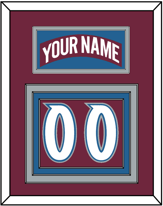Colorado Nameplate & Number (Back) - Road Burgundy (1999-2001) - Premier Tier 2